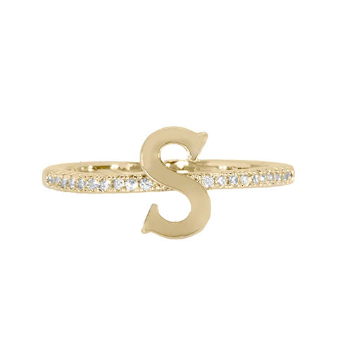 Maya J Love Letter Initial Ring-Podos Boutique, a Women's Fashion Boutique Located in Calera, AL
