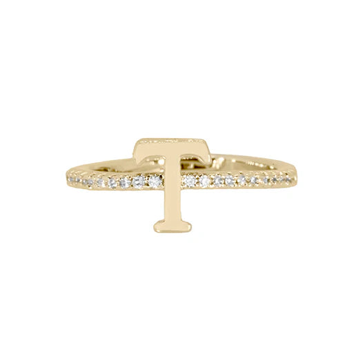 Maya J Love Letter Initial Ring-Podos Boutique, a Women's Fashion Boutique Located in Calera, AL