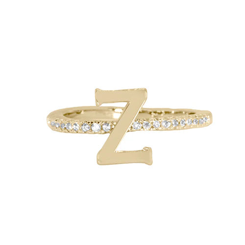 Maya J Love Letter Initial Ring-Podos Boutique, a Women's Fashion Boutique Located in Calera, AL