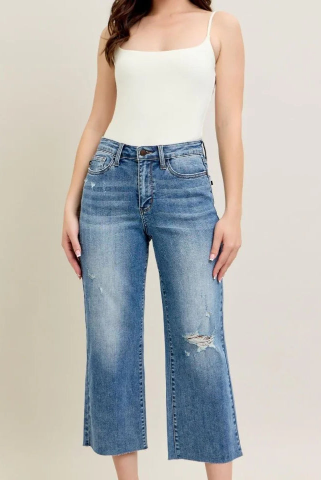 JB HW Wide Crop Jean-Jeans-Podos Boutique, a Women's Fashion Boutique Located in Calera, AL