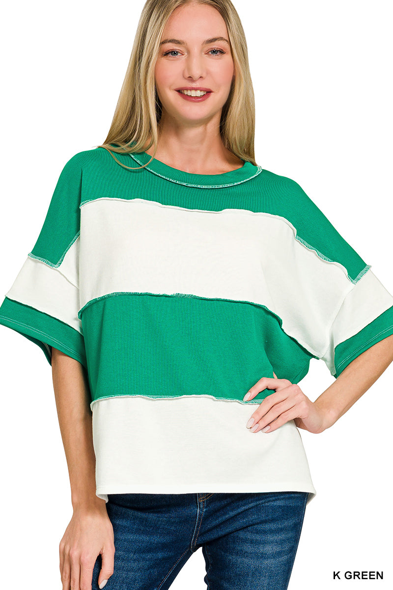 Color Block Favorite Top-Fashion Tops-Podos Boutique, a Women's Fashion Boutique Located in Calera, AL