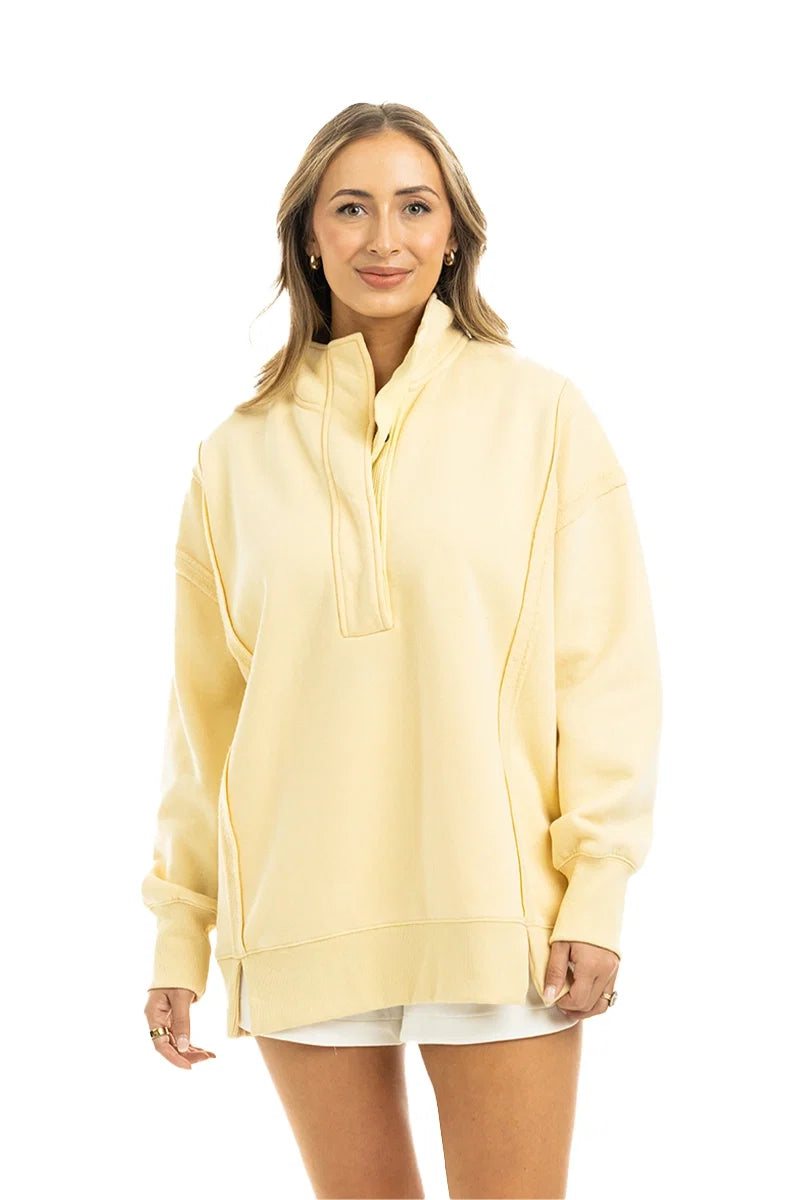 Yellow Vintage Pullover-Pullover-Podos Boutique, a Women's Fashion Boutique Located in Calera, AL