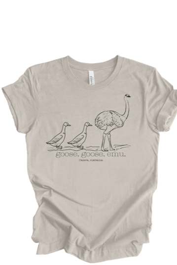 goose. goose. emu. Graphic Tee-Graphic Tees-Podos Boutique, a Women's Fashion Boutique Located in Calera, AL