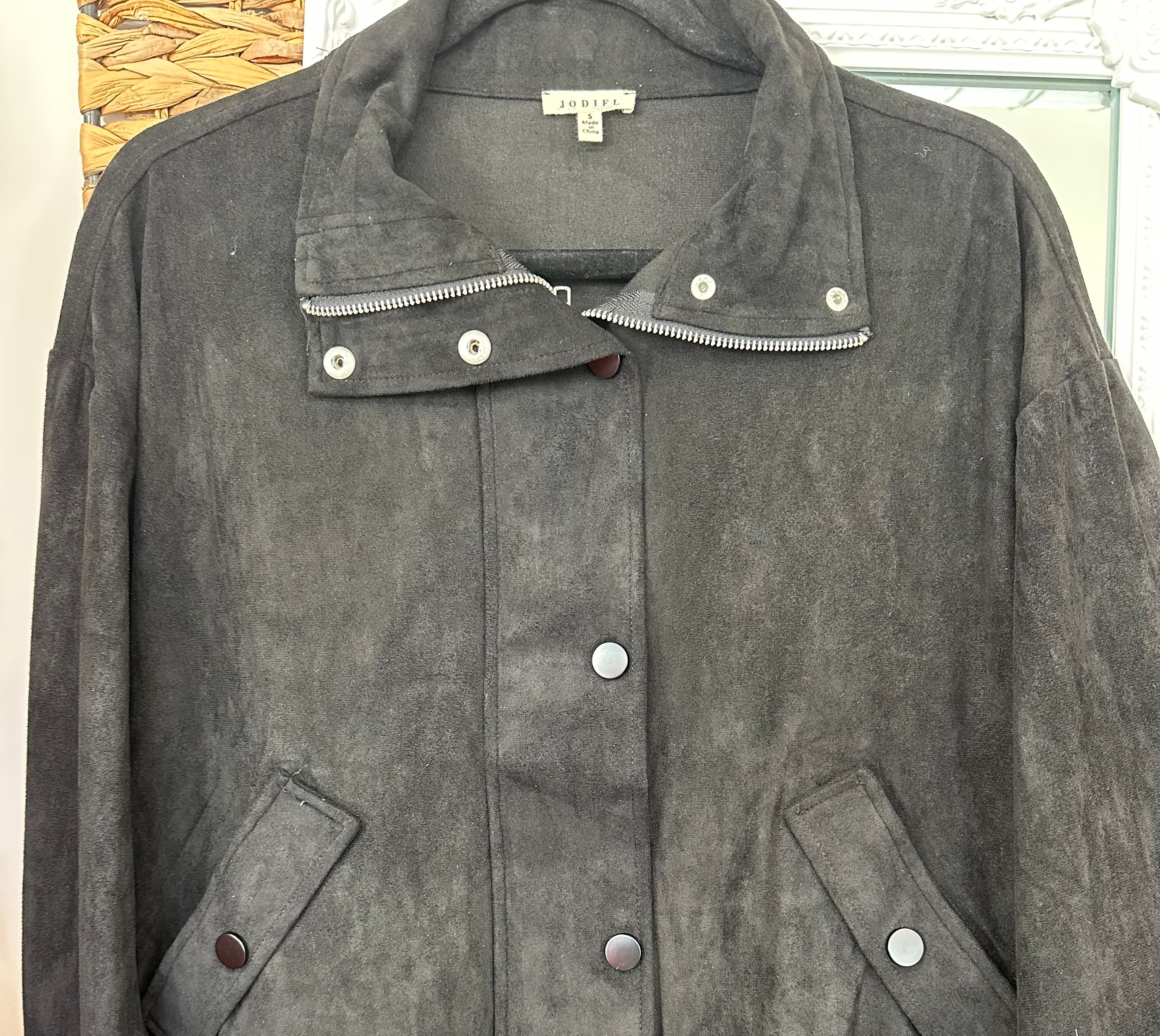 Moto Suede Jacket-Jackets-Podos Boutique, a Women's Fashion Boutique Located in Calera, AL