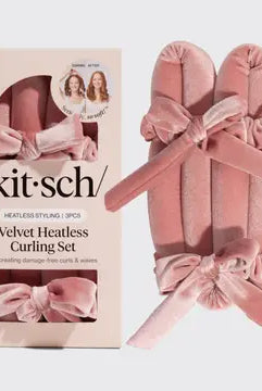 Terracotta Velvet Heatless Curling Set-Hair Accessories-Podos Boutique, a Women's Fashion Boutique Located in Calera, AL