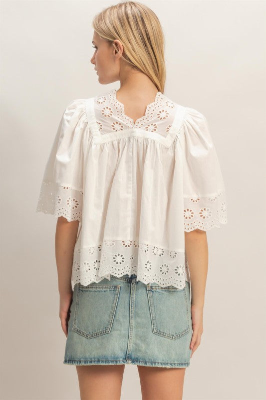Charmed Life Top 2-Fashion Tops-Podos Boutique, a Women's Fashion Boutique Located in Calera, AL