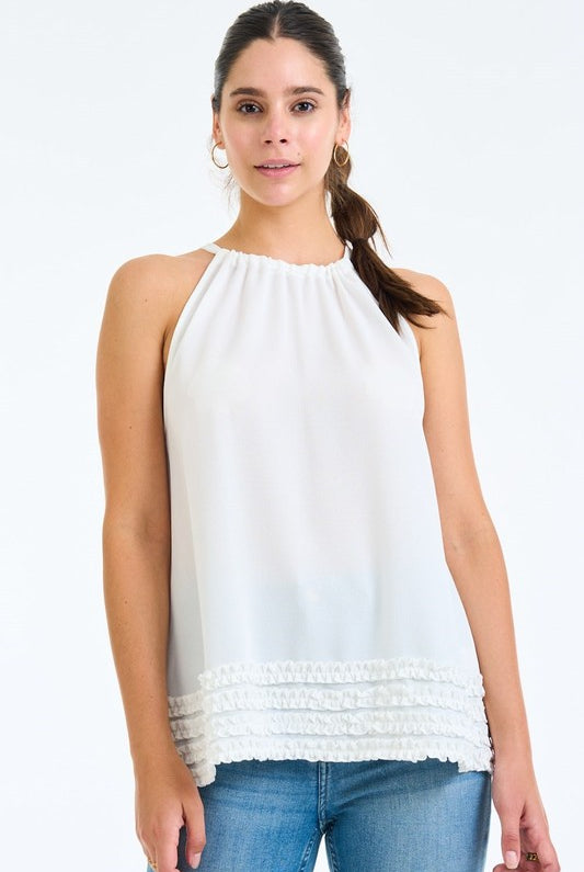 Halter Top w/ Keyhole Back-Tank Tops-Podos Boutique, a Women's Fashion Boutique Located in Calera, AL