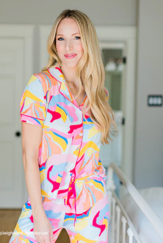 Mary Square Pajama Pants Set-Lounge Wear-Podos Boutique, a Women's Fashion Boutique Located in Calera, AL