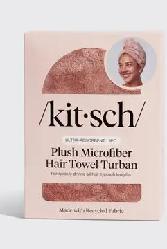 Terracotta Plush Microfiber Hair Towel Turban-Hair Accessories-Podos Boutique, a Women's Fashion Boutique Located in Calera, AL