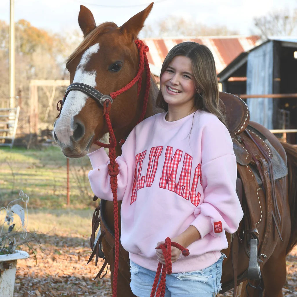 Lulu Mac Embroidered Sweatshirt-Sweatshirts-Podos Boutique, a Women's Fashion Boutique Located in Calera, AL