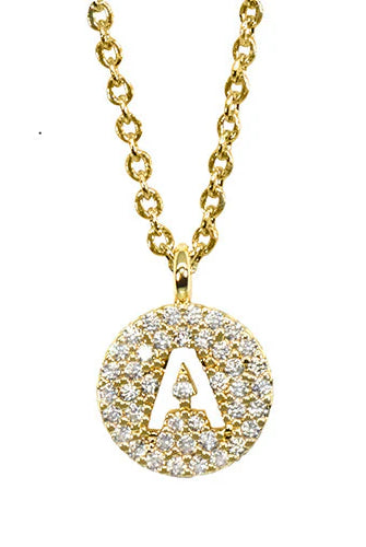 Maya J Love Letter Initial Necklace-Jewelry-Podos Boutique, a Women's Fashion Boutique Located in Calera, AL