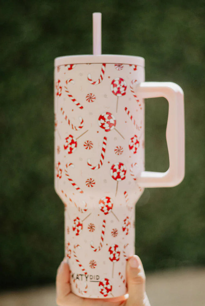 Katydid Tumbler Cup with Handle-Drinkware-Podos Boutique, a Women's Fashion Boutique Located in Calera, AL