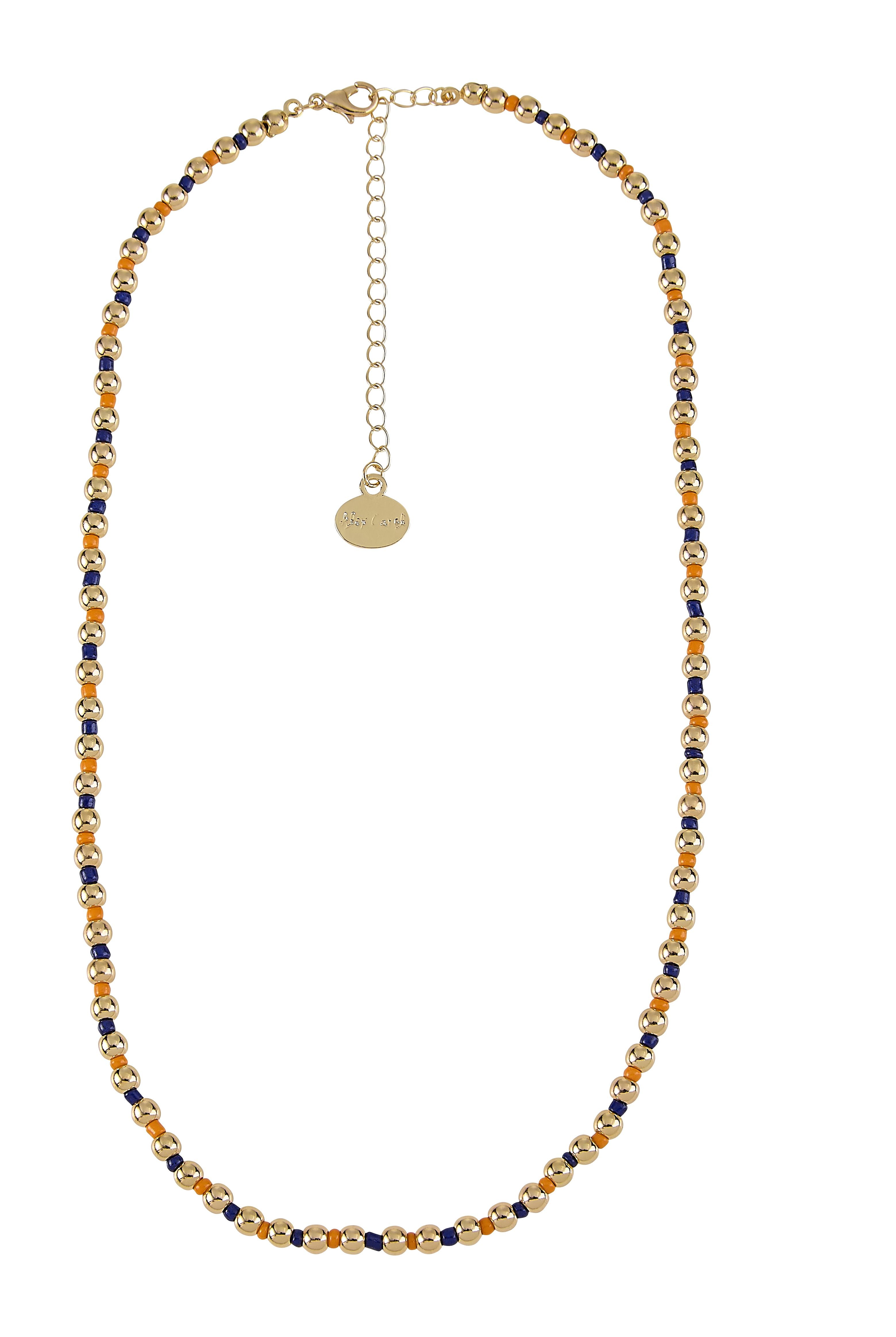 AC's Bead & Gold Necklace-Necklaces-Podos Boutique, a Women's Fashion Boutique Located in Calera, AL