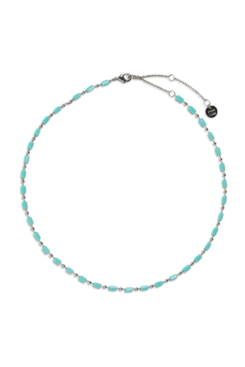 PV Blue Skies Chain Choker-Necklaces-Podos Boutique, a Women's Fashion Boutique Located in Calera, AL