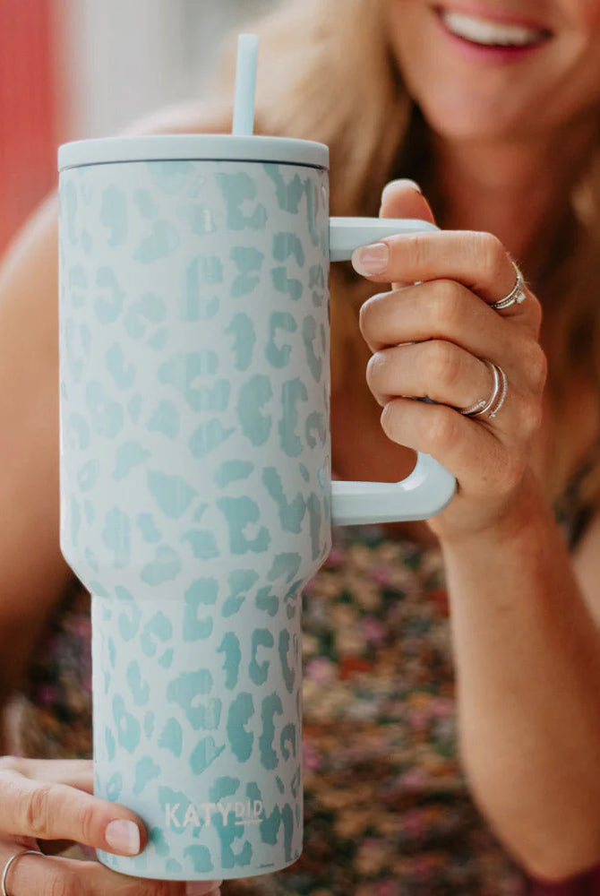 Katydid Tumbler Cup with Handle-Drinkware-Podos Boutique, a Women's Fashion Boutique Located in Calera, AL