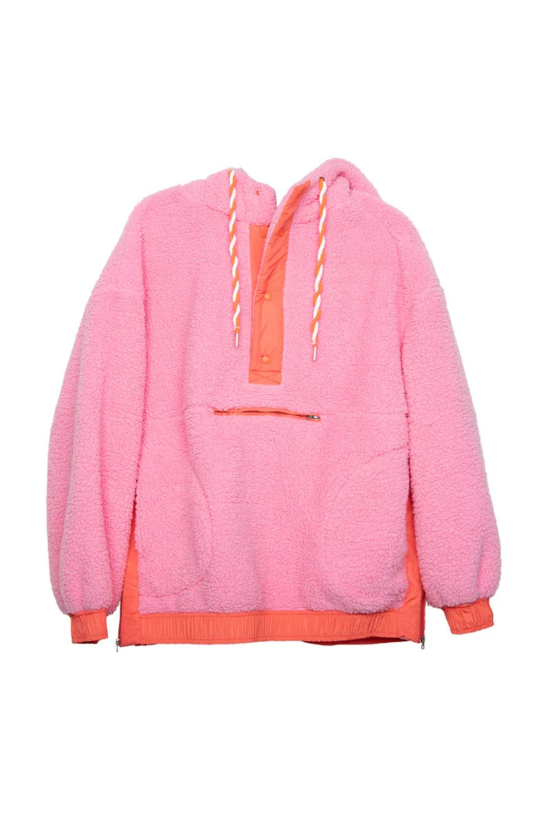 Katydid Two-Toned Sherpa Pullover-Jackets-Podos Boutique, a Women's Fashion Boutique Located in Calera, AL