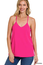 Adjustable V-Neck Cami-Tank Tops-Podos Boutique, a Women's Fashion Boutique Located in Calera, AL