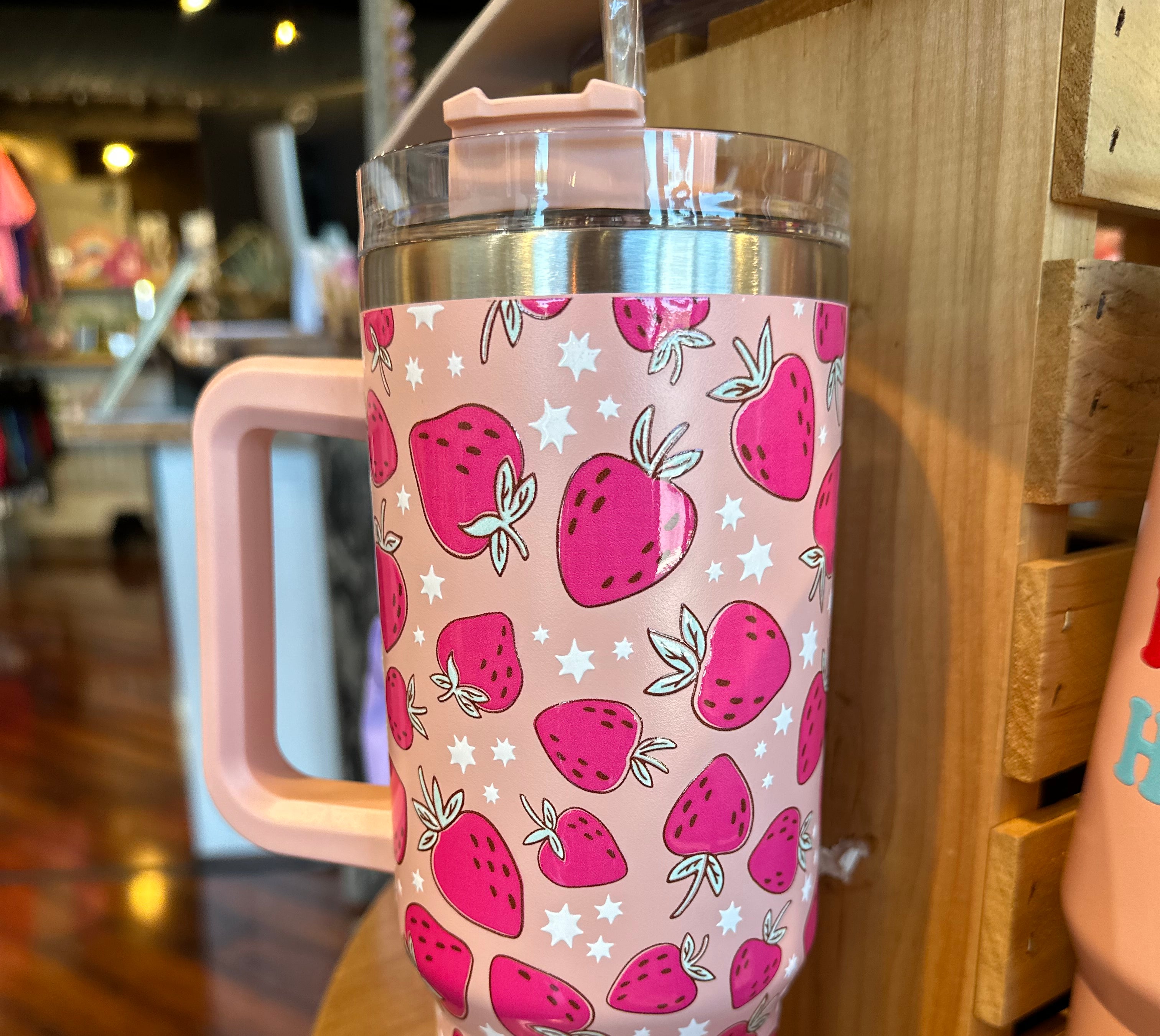 Katydid Tumbler Cup with Handle-Drinkware-Podos Boutique, a Women's Fashion Boutique Located in Calera, AL