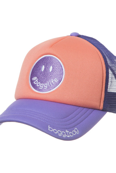 Smiley Trucker Hat-Hats-Podos Boutique, a Women's Fashion Boutique Located in Calera, AL