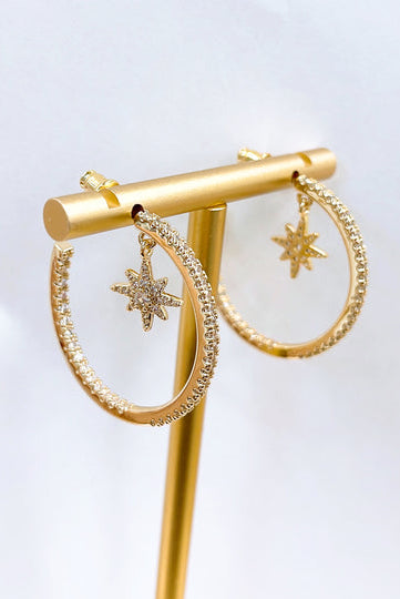 Starburst Hoop ER-Earrings-Podos Boutique, a Women's Fashion Boutique Located in Calera, AL