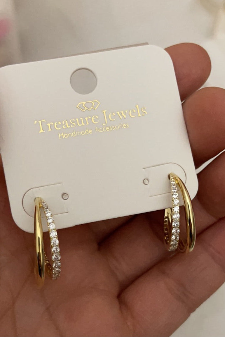 Vera Hoop ER-Earrings-Podos Boutique, a Women's Fashion Boutique Located in Calera, AL