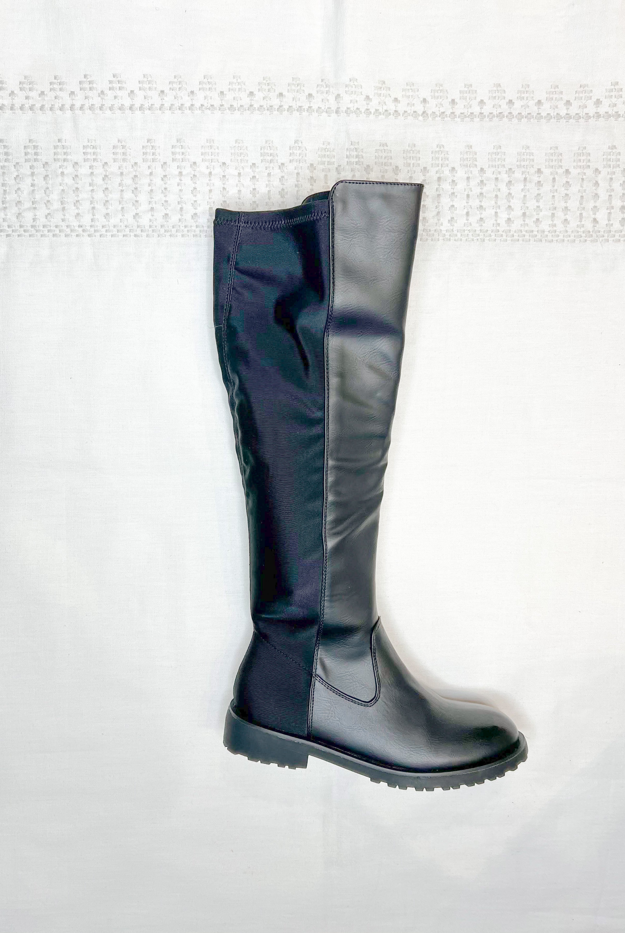 Talli Black Tall Boot-Boots-Podos Boutique, a Women's Fashion Boutique Located in Calera, AL