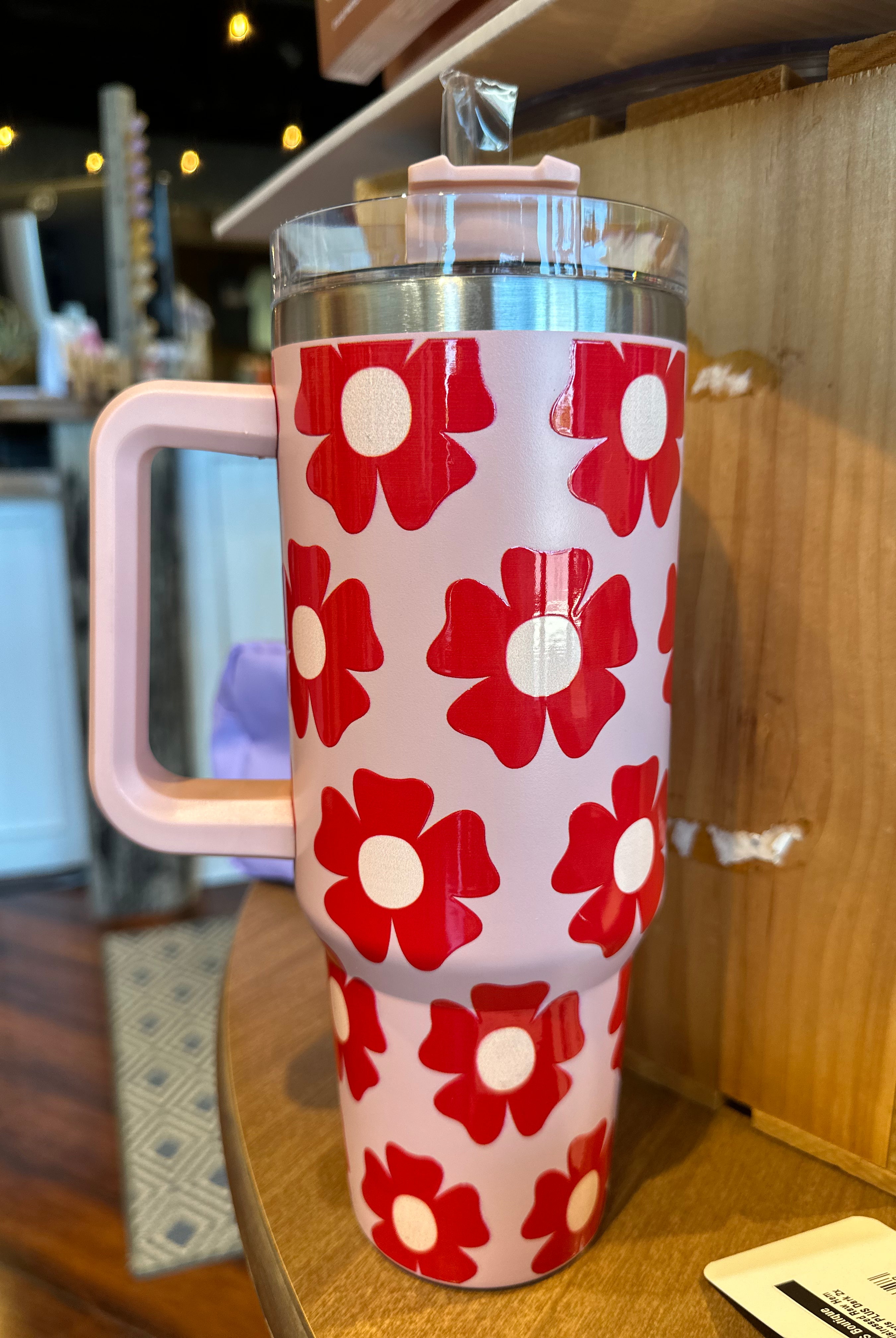 Katydid Tumbler Cup with Handle-Drinkware-Podos Boutique, a Women's Fashion Boutique Located in Calera, AL