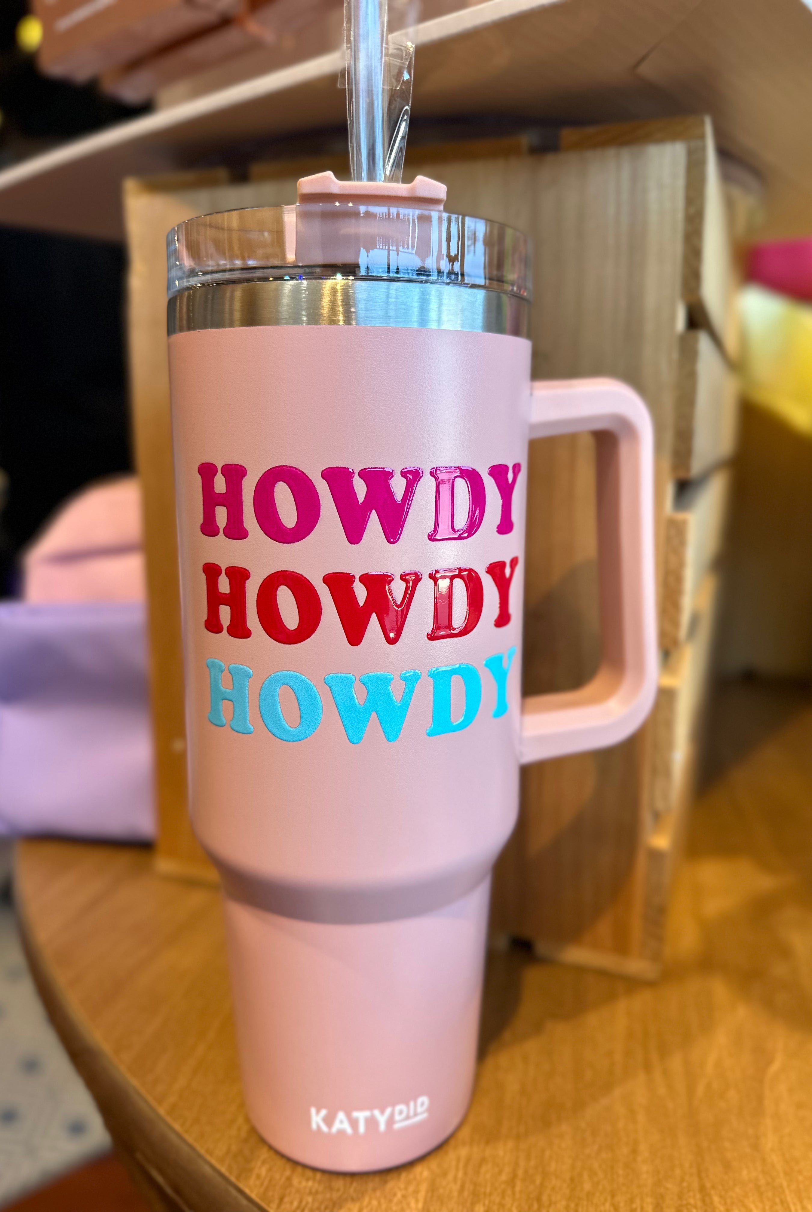 Katydid Tumbler Cup with Handle-Drinkware-Podos Boutique, a Women's Fashion Boutique Located in Calera, AL