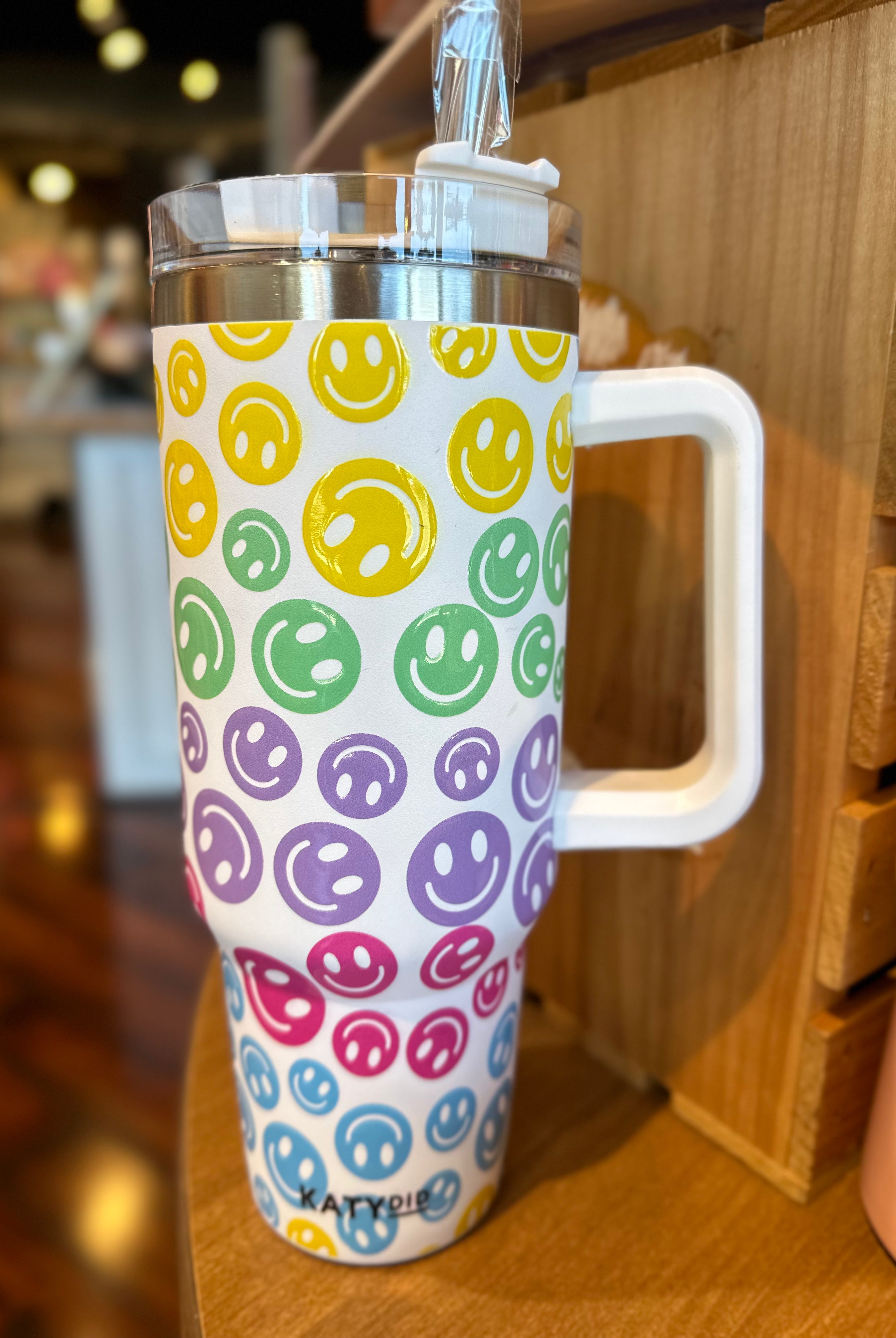 Katydid Tumbler Cup with Handle-Drinkware-Podos Boutique, a Women's Fashion Boutique Located in Calera, AL