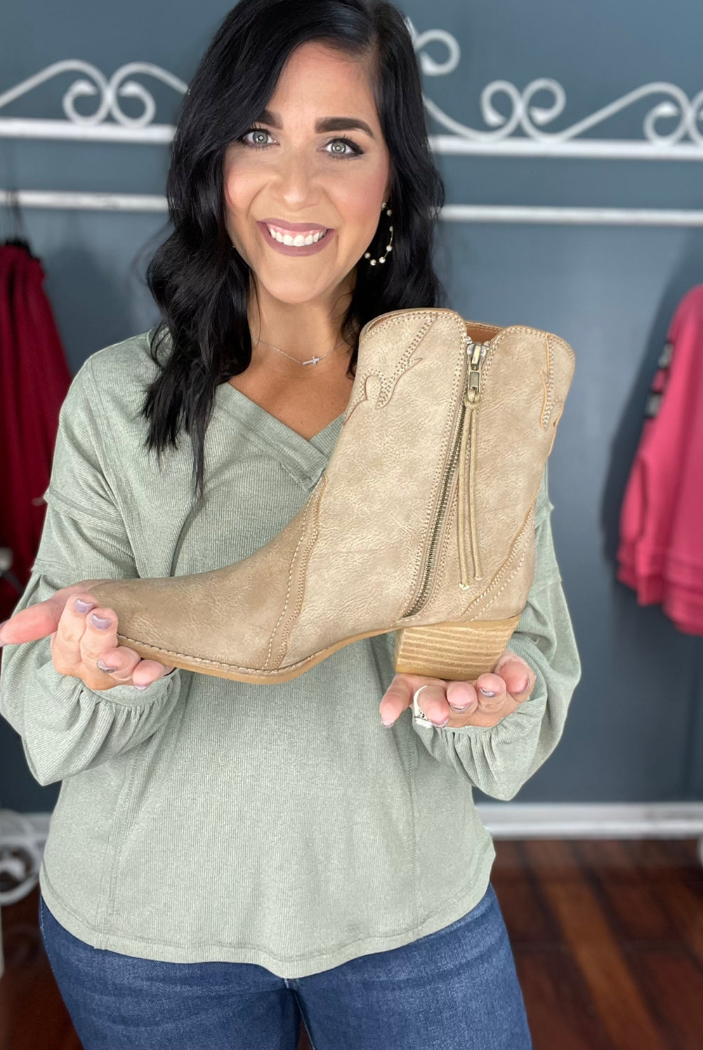 Ramsey Bootie-Booties-Podos Boutique, a Women's Fashion Boutique Located in Calera, AL