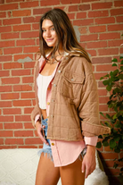Quilted Mineral Wash Shacket-Shackets-Podos Boutique, a Women's Fashion Boutique Located in Calera, AL