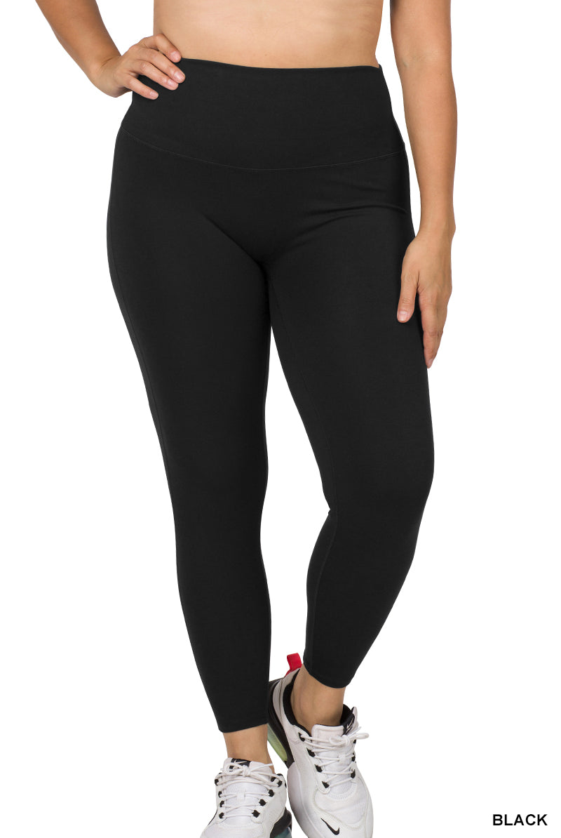 Full Length HW Leggings PLUS-Leggings-Podos Boutique, a Women's Fashion Boutique Located in Calera, AL
