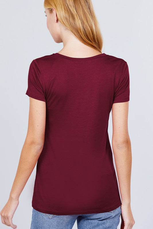 Debbie Pocket T-Short Sleeves-Podos Boutique, a Women's Fashion Boutique Located in Calera, AL