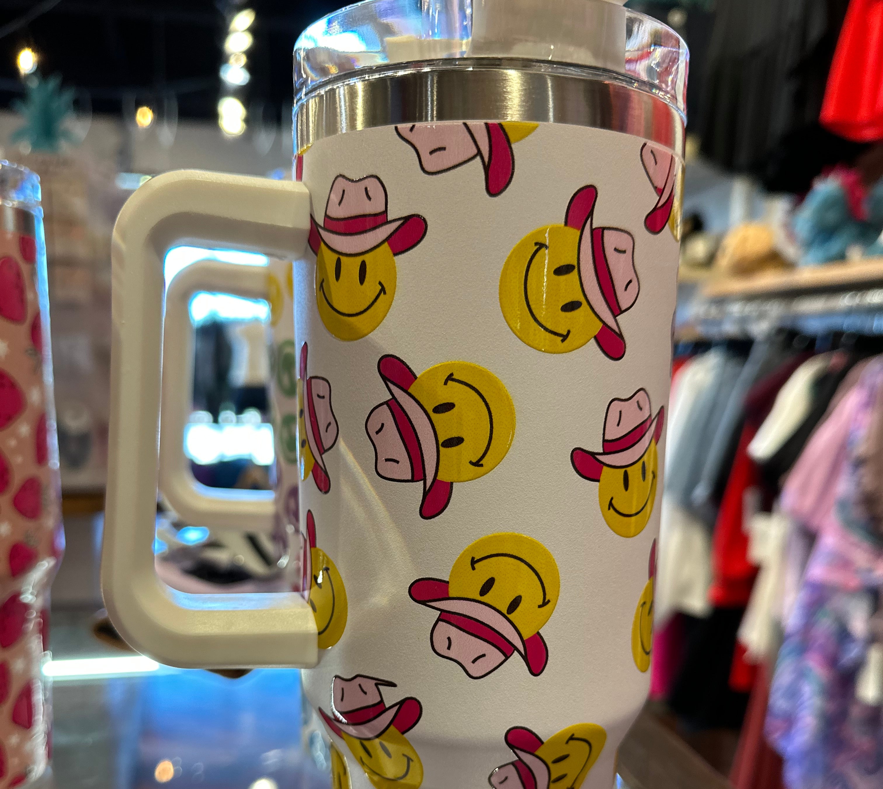Katydid Tumbler Cup with Handle-Drinkware-Podos Boutique, a Women's Fashion Boutique Located in Calera, AL