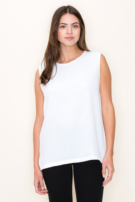 Mimi Sleeveless Top-Tank Tops-Podos Boutique, a Women's Fashion Boutique Located in Calera, AL