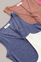 Ribbed V-neck Tank-Tank Tops-Podos Boutique, a Women's Fashion Boutique Located in Calera, AL