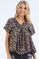 Ladder Lace Trim Top-Short Sleeves-Podos Boutique, a Women's Fashion Boutique Located in Calera, AL
