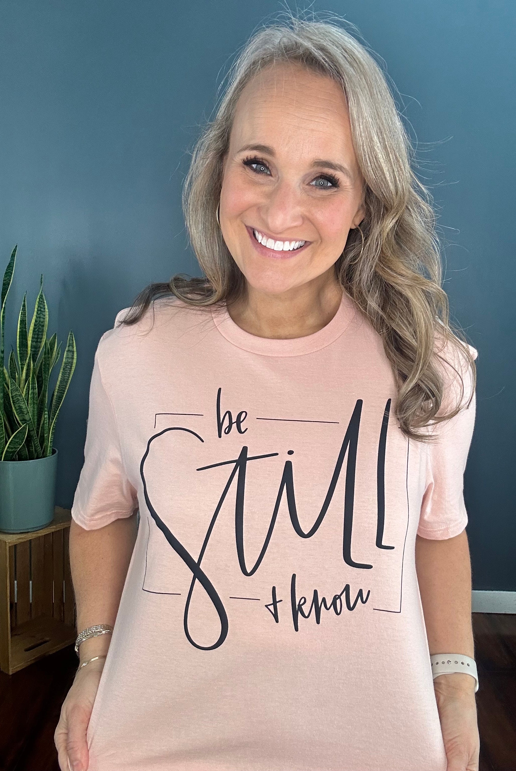 Be Still Graphic T-shirts-Graphic Tees-Podos Boutique, a Women's Fashion Boutique Located in Calera, AL