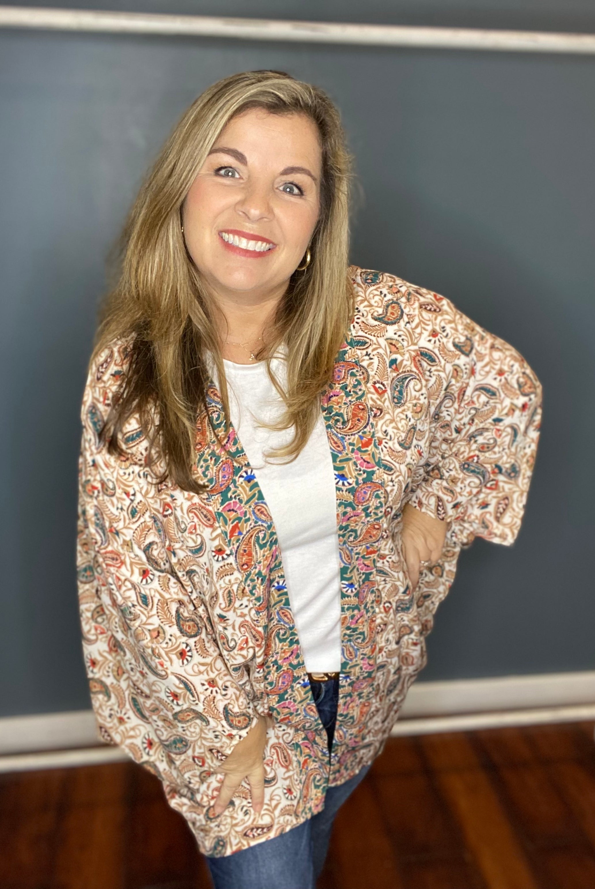 Paisley Print Kimono-Pants-Podos Boutique, a Women's Fashion Boutique Located in Calera, AL