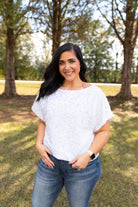 Boat Neck Sequin Top-Short Dresses-Podos Boutique, a Women's Fashion Boutique Located in Calera, AL