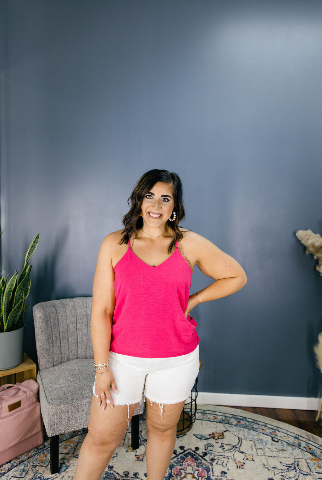 Adjustable V-Neck Cami-Tank Tops-Podos Boutique, a Women's Fashion Boutique Located in Calera, AL