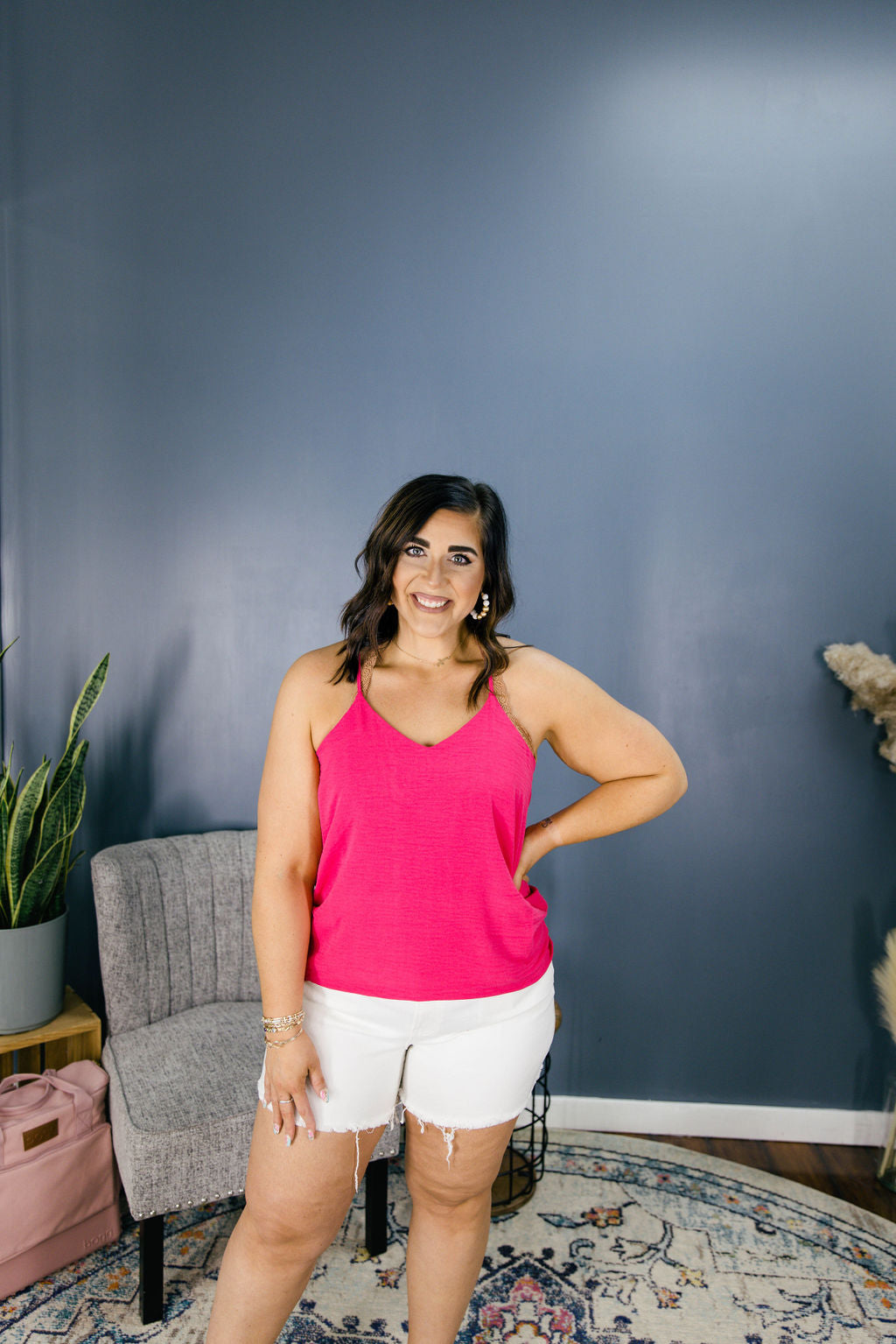Adjustable V-Neck Cami-Tank Tops-Podos Boutique, a Women's Fashion Boutique Located in Calera, AL