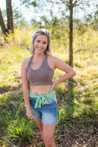 Frayed Hem Denim Shorts-Shorts-Podos Boutique, a Women's Fashion Boutique Located in Calera, AL