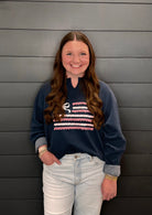Simply Southern Ribbon Flag Crewneck-sweatshirts-Podos Boutique, a Women's Fashion Boutique Located in Calera, AL