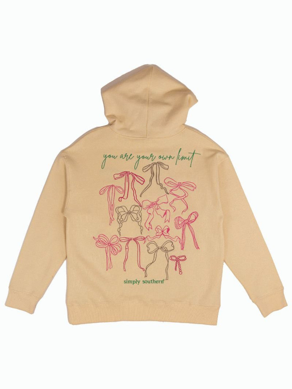 SS Bow Embroidered Sweatshirt-Hoodies-Podos Boutique, a Women's Fashion Boutique Located in Calera, AL
