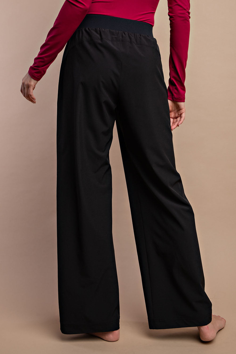 Stretch Woven Straight Pants-Joggers-Podos Boutique, a Women's Fashion Boutique Located in Calera, AL