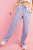 French Terry Straight Cargo Sweatpants-sweatpants-Podos Boutique, a Women's Fashion Boutique Located in Calera, AL