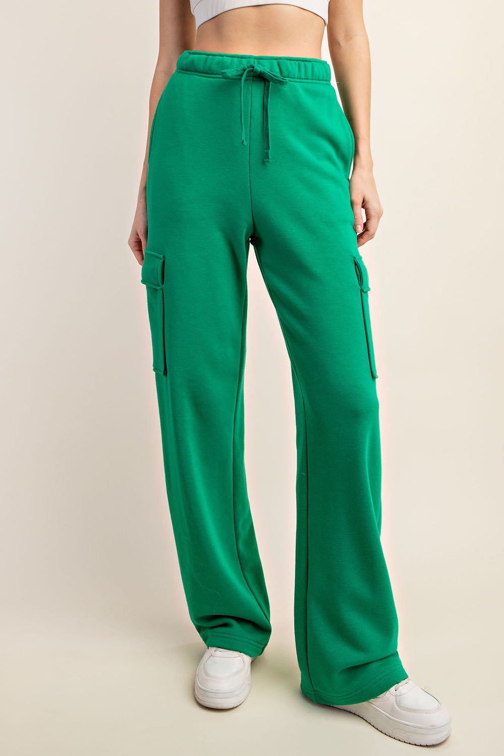 French Terry Straight Cargo Sweatpants-sweatpants-Podos Boutique, a Women's Fashion Boutique Located in Calera, AL