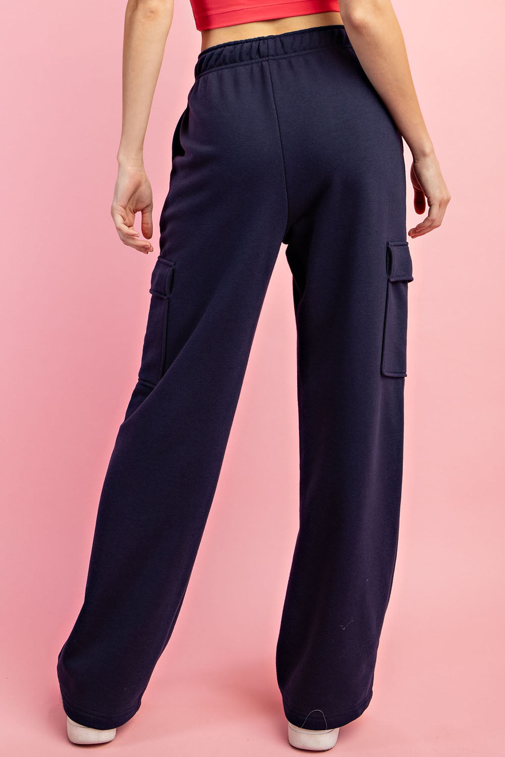 French Terry Straight Cargo Sweatpants-sweatpants-Podos Boutique, a Women's Fashion Boutique Located in Calera, AL