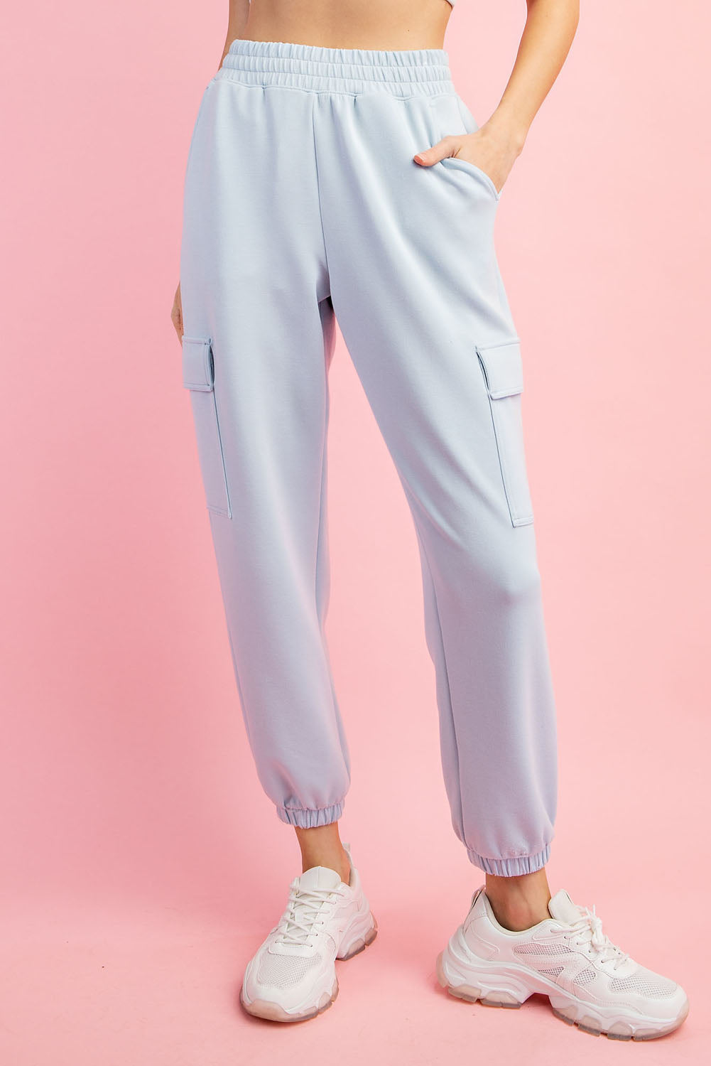 Scuba Cargo Jogger Pants-Clothing-Podos Boutique, a Women's Fashion Boutique Located in Calera, AL
